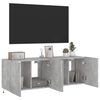 vidaXL 2 db betonszürke fali TV-szekrény LED-del 60x35x41 cm