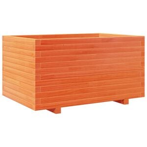 vidaXL viaszbarna t&ouml;m&ouml;r fenyőfa kerti vir&aacute;gl&aacute;da 90 x 60 x 49,5 cm