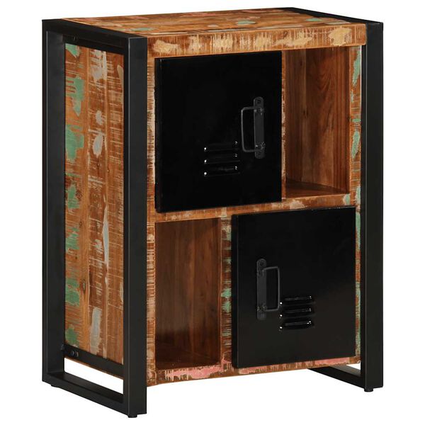 vidaXL Tálaló többszínű 55x35x70 cm Tömör fa újrahasznosított