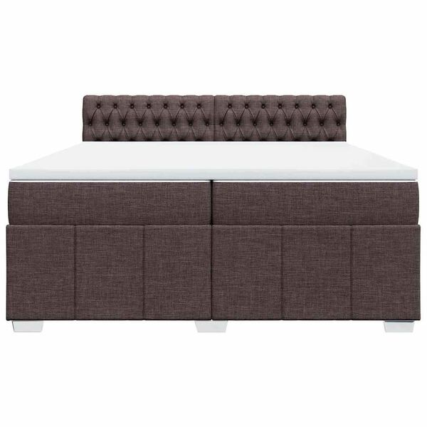 vidaXL s&ouml;t&eacute;tbarna sz&ouml;vet rug&oacute;s &aacute;gy matraccal 200 x 200 cm