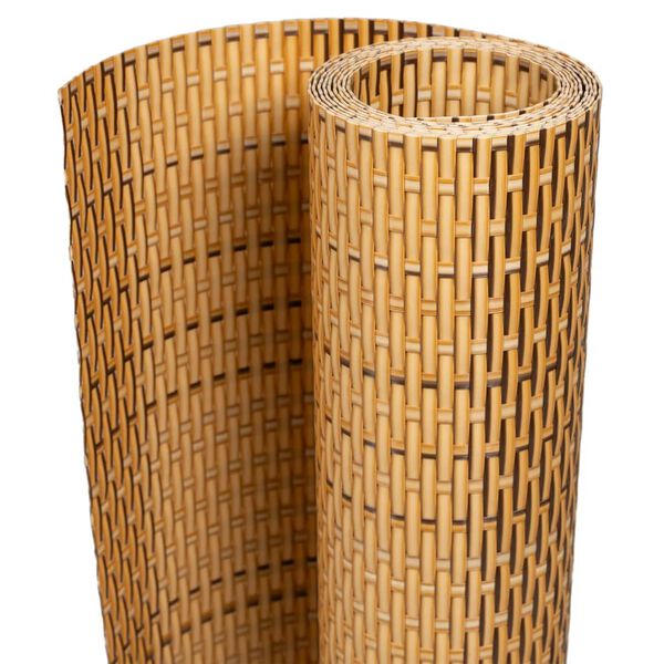 vidaXL vil&aacute;gosbarna polyrattan erk&eacute;lyparav&aacute;n 400x90 cm