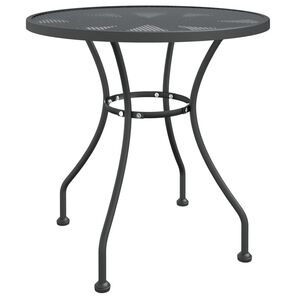 vidaXL antracitsz&uuml;rke expand&aacute;lt f&eacute;m h&aacute;l&oacute;s kerti asztal &Oslash;80 x 72 cm