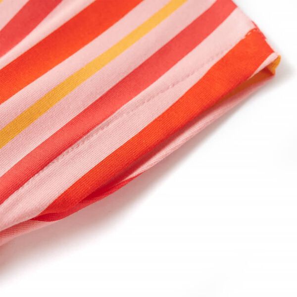 Rózsaszín és piros gyerekruha húzózsinórral 140