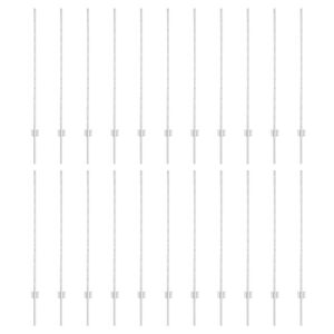 vidaXL Ker&iacute;t&eacute;soszlop 22 pcs Ez&uuml;st 160 cm Ac&eacute;l