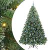 vidaXL Mű kar&aacute;csonyfa 300 LED-del &aacute;llv&aacute;nnyal Z&ouml;ld 240 cm PE &eacute;s PVC