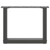 vidaXL 2 db antracitszürke U-alakú acél dohányzóasztal láb 40x(30-31) cm