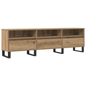 vidaXL k&eacute;zműves t&ouml;lgy sz&iacute;nű szerelt fa TV-szekr&eacute;ny 150 x 30 x 44,5 cm