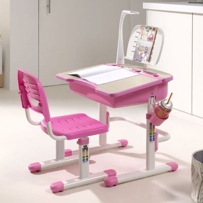 Vipack Comfortline 301 rózsaszín-fehér gyerekíróasztal székkel