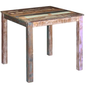 vidaXL t&ouml;m&ouml;r &uacute;jrahasznos&iacute;tott fa &eacute;tkezőasztal 80 x 82 x 76 cm