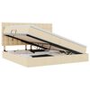 vidaXL &Aacute;gy t&aacute;rol&oacute;val &eacute;s matraccal fejt&aacute;ml&aacute;val Kr&eacute;m 200 x 200 cm sz&ouml;vet