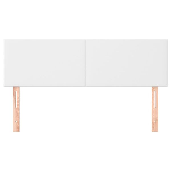 vidaXL feh&eacute;r műbőr fejt&aacute;mla 144x5x78/88 cm