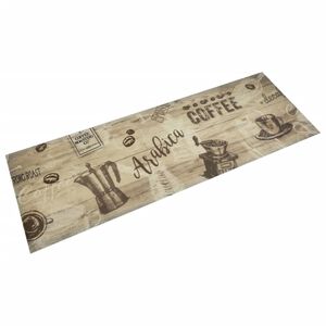 vidaXL "Coffee brown" mint&aacute;j&uacute; moshat&oacute; konyhaszőnyeg 60 x 180 cm
