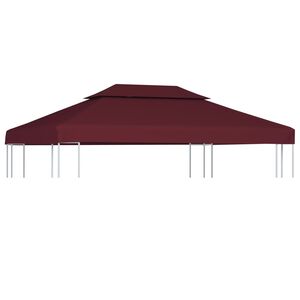 vidaXL bord&oacute; k&eacute;tszintes pavilon tetőponyva 310 g/m&sup2; 4 x 3 m