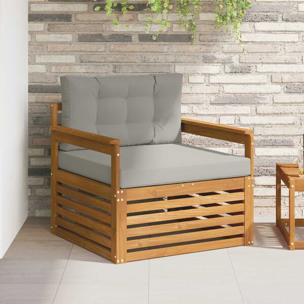 vidaXL K&uuml;lt&eacute;ri kanap&eacute; szett T&ouml;m&ouml;r ak&aacute;cfa &eacute;s poli&eacute;szter Term&eacute;szetes