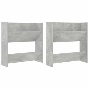 vidaXL 2 db betonsz&uuml;rke fali cipősszekr&eacute;ny 60 x 18 x 60 cm