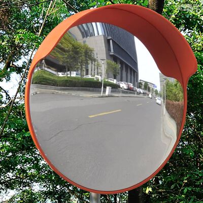 Narancssárga PC műanyag konvex kültéri közlekedési tükör 45 cm