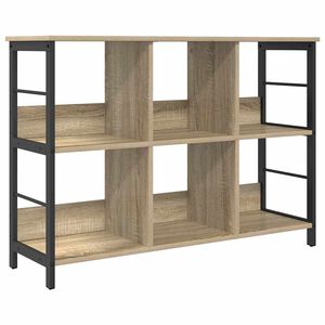 vidaXL K&ouml;nyvespolc 6 szintes 102 x 32 x 72,5 cm Szerelt Fa