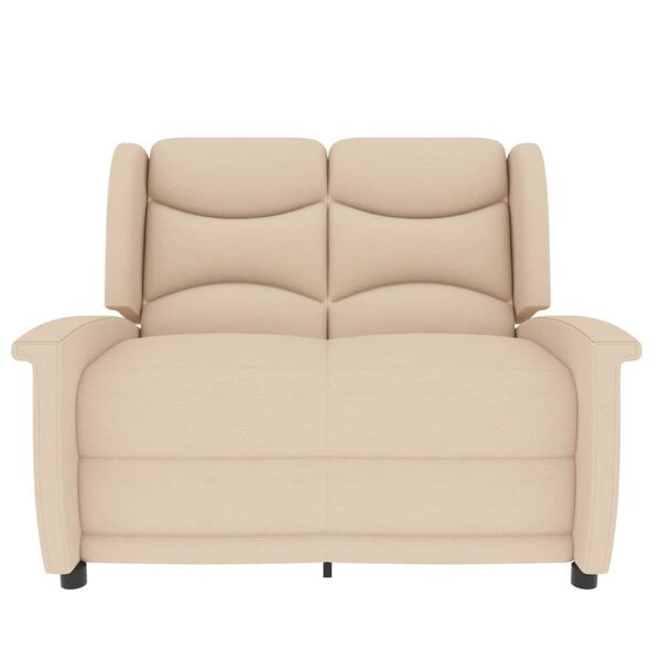 vidaXL 2 személyes krém szövet dönthető masszázsfotel