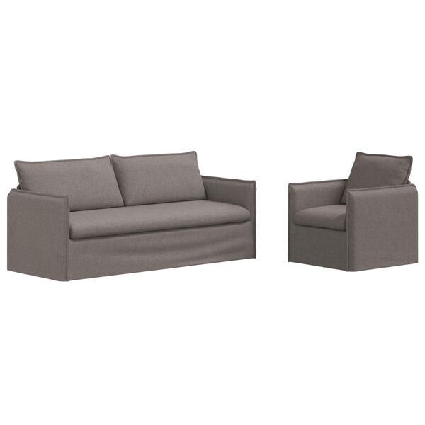 vidaXL Kanap&eacute; Szett 2 pcs T&oacute;psz&iacute;nű 196 x 82 x 85 cm sz&ouml;vet