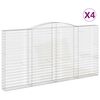 vidaXL 4 db &iacute;ves horganyzott vas gabion kos&aacute;r 400x30x200/220 cm