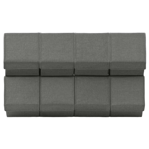 vidaXL 8 db sz&uuml;rke sz&ouml;vet egym&aacute;sra rakhat&oacute; t&aacute;rol&oacute;doboz fed&eacute;llel