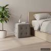 vidaXL 2 db szürke bársony éjjeliszekrény 30 x 30 x 30 cm