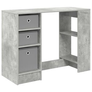 vidaXL Asztal Beton Sz&uuml;rke 100 x 40 x 75 cm Szerelt Fa