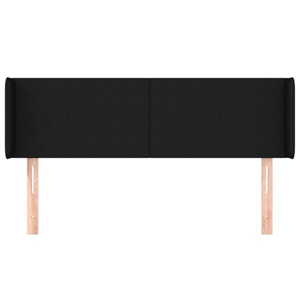 vidaXL fekete sz&ouml;vet fejt&aacute;mla sz&aacute;rnyakkal 147x16x78/88 cm