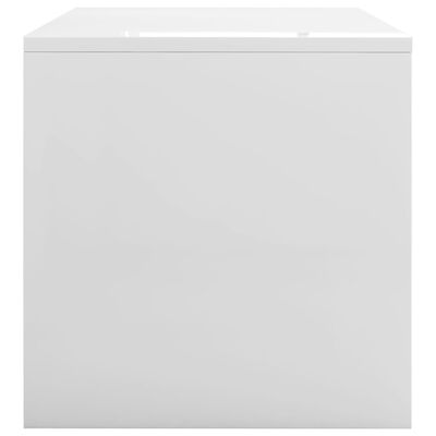 vidaXL fehér magasfényű forgácslap dohányzóasztal 100 x 40 x 40 cm