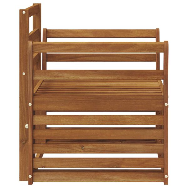 vidaXL K&uuml;lt&eacute;ri kanap&eacute; szett Term&eacute;szetes 75,5 x 63 x 73 cm T&ouml;m&ouml;r Ak&aacute;cfa