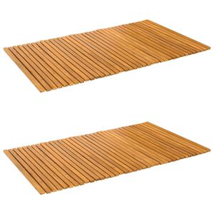 vidaXL F&uuml;rdőszoba szőnyeg 2 db Term&eacute;szetes 100 x 60 cm T&ouml;m&ouml;r Ak&aacute;cfa