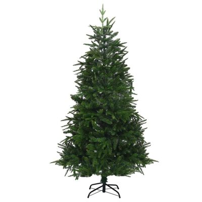 vidaXL zöld PVC és PE műkarácsonyfa LED-del és gömbszettel 210 cm