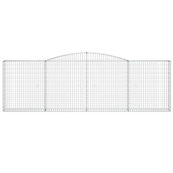vidaXL íves horganyzott vas gabion kosár 400x30x120/140 cm
