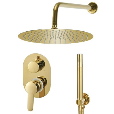 vidaXL aranyszínű rozsdamentes acél zuhanyzórendszer