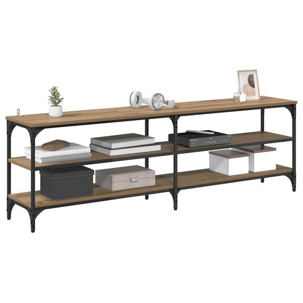 vidaXL TV szekr&eacute;ny Artisan t&ouml;lgy 160 x 30 x 50 cm Műszaki fa &eacute;s vas
