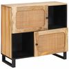 vidaXL Sz&eacute;f Barna 80 x 33 x 75 cm T&ouml;m&ouml;r Mang&oacute;f&aacute;t
