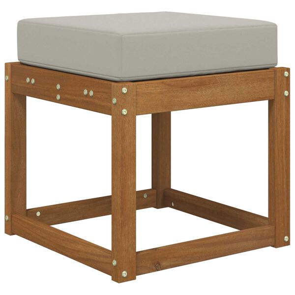 vidaXL K&uuml;lt&eacute;ri &uuml;lőp&aacute;rna Sz&uuml;rke 40 x 40 x 8 cm 100% poli&eacute;szter