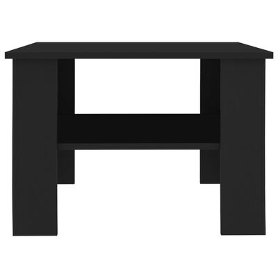 vidaXL fekete forgácslap dohányzóasztal 60 x 60 x 42 cm