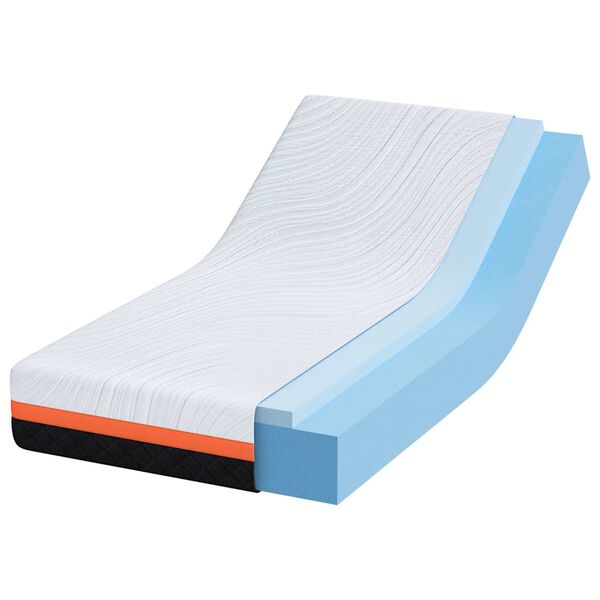 vidaXL Matrac Feh&eacute;r &eacute;s fekete 80 x 160 cm Jacquard sz&ouml;vet