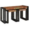 vidaXL F&eacute;szekasztal 3 db Barna &eacute;s fekete 82 x 40 x 45 cm