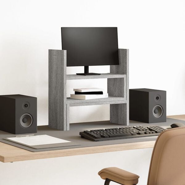 vidaXL sz&uuml;rke sonoma szerelt fa &aacute;ll&iacute;that&oacute; asztali szervező 40x17x41 cm