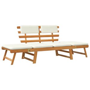vidaXL 2 az 1-ben t&ouml;m&ouml;r ak&aacute;cfa kerti pad p&aacute;rn&aacute;kkal 190 cm
