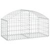 vidaXL &iacute;ves horganyzott vas gabion kos&aacute;r 100x50x40/60 cm