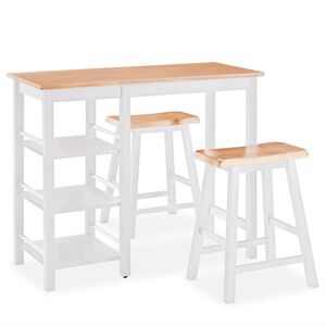 vidaXL 3 r&eacute;szes feh&eacute;r MDF b&aacute;rgarnit&uacute;ra