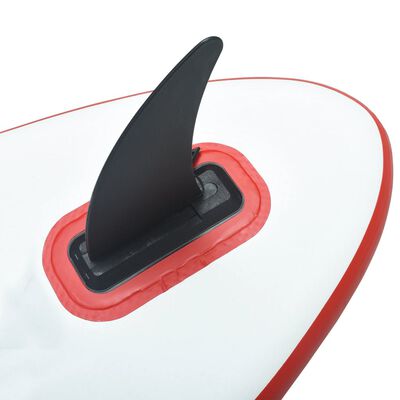 vidaXL piros és fehér felfújható SUP-deszka vitorlaszettel