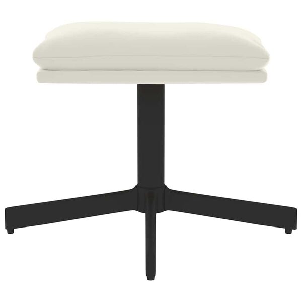 vidaXL krémfehér bársony lábzsámoly 60x60x36 cm