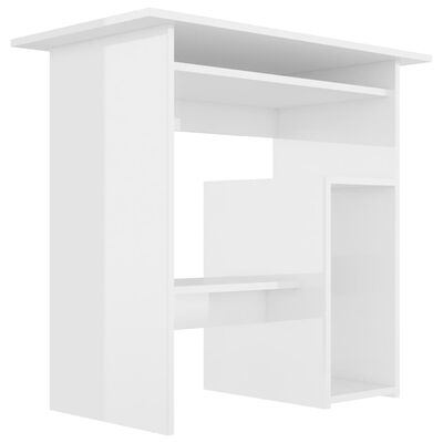 vidaXL magasfényű fehér forgácslap íróasztal 80 x 45 x 74 cm