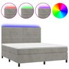 vidaXL vil&aacute;gossz&uuml;rke b&aacute;rsony rug&oacute;s &eacute;s LED-es &aacute;gy matraccal 180x200 cm