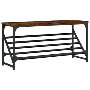 vidaXL f&uuml;st&ouml;s t&ouml;lgy sz&iacute;nű szerelt fa cipőtart&oacute; 90x30x45 cm