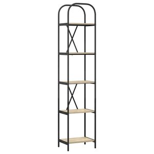vidaXL K&ouml;nyvespolc 5 szintes 40 x 30 x 183 cm Szerelt fa Sonoma t&ouml;lgy